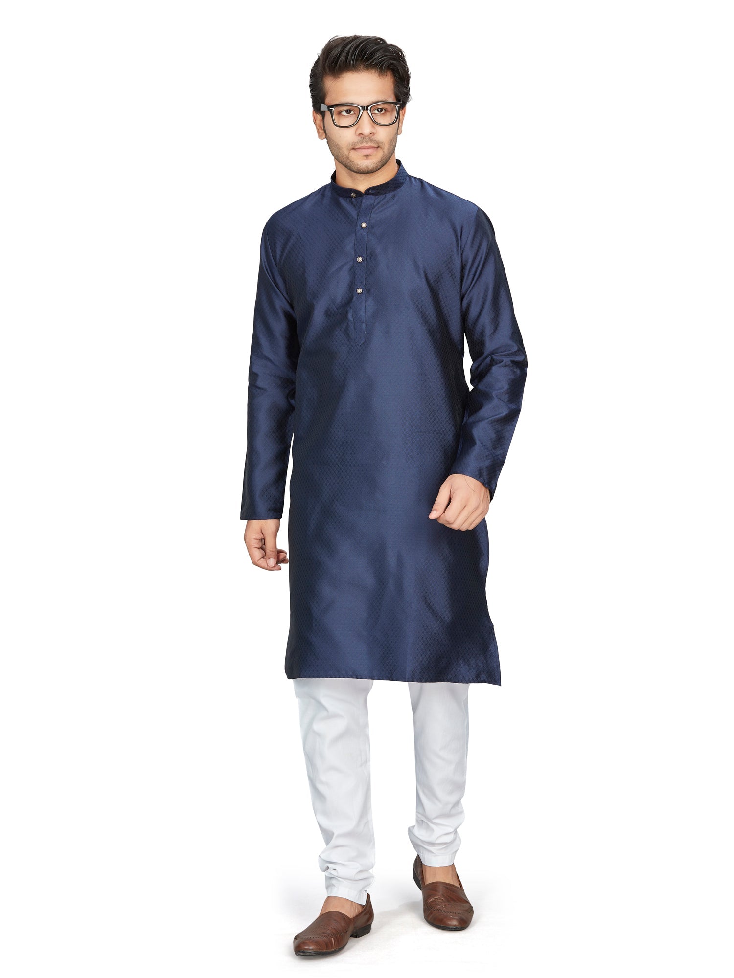 Silk Kurta for Men - Blue | KPAVSCIRBL | DesiQlo