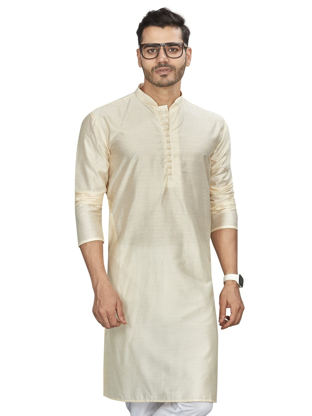 Cotton Kurta for Men - Beige | KPAVLPCR38 | DesiQlo