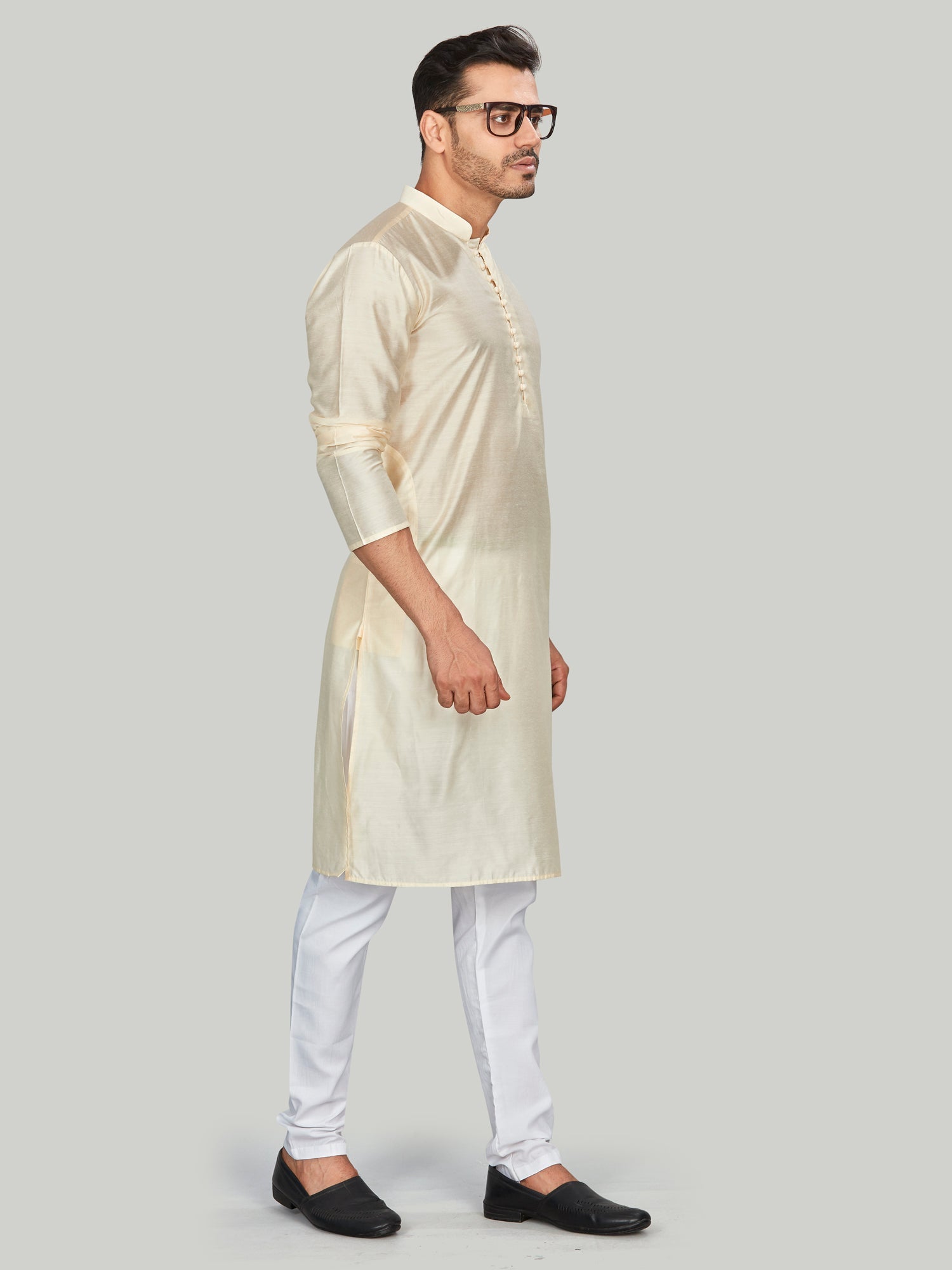 Cotton Kurta for Men - Beige | KPAVLPCR38 | DesiQlo