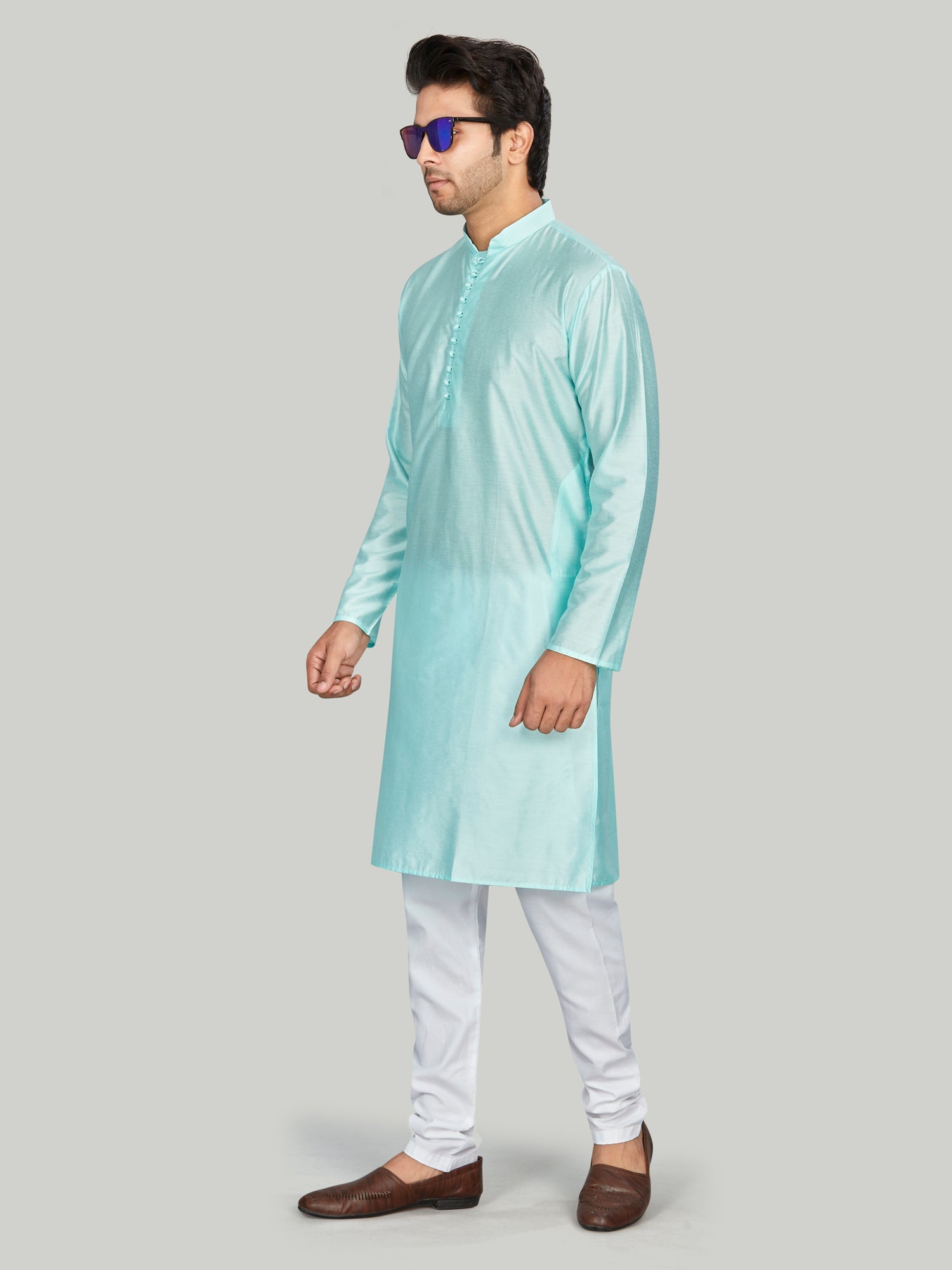 Cotton Kurta for Men - Green | KPAVLPAQG3 | DesiQlo