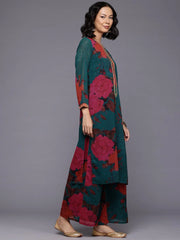 Floral Printed Kurta With Palazzos & Dupatta-AHKUDUPZ-COMBO-1008