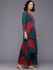 Floral Printed Kurta With Palazzos & Dupatta-AHKUDUPZ-COMBO-1008