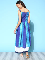 Royal Blue Digital Printed Kurta Palazzo Set-AHKUPZ-COMBO-490-FF