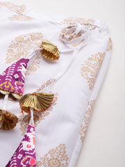 Printed Foil Print Ready to Wear Lehenga & Blouse With Dupatta-AHBLDUSK-COMBO-927