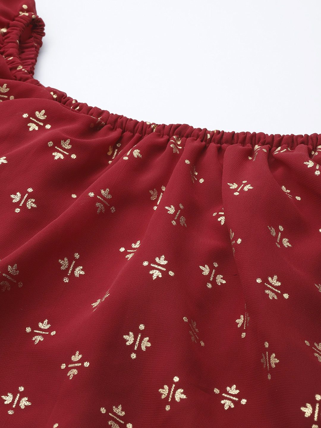 Maroon Printed Dress: Stylish Western Outfits for Women's Clot...