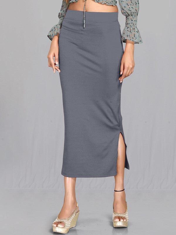 Grey Lycra High Rise Saree Shapewear