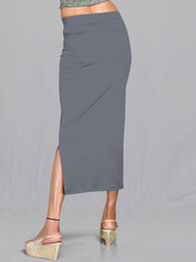 Women's Grey Lycra High Rise Saree Shapewear-1-PL-GREY