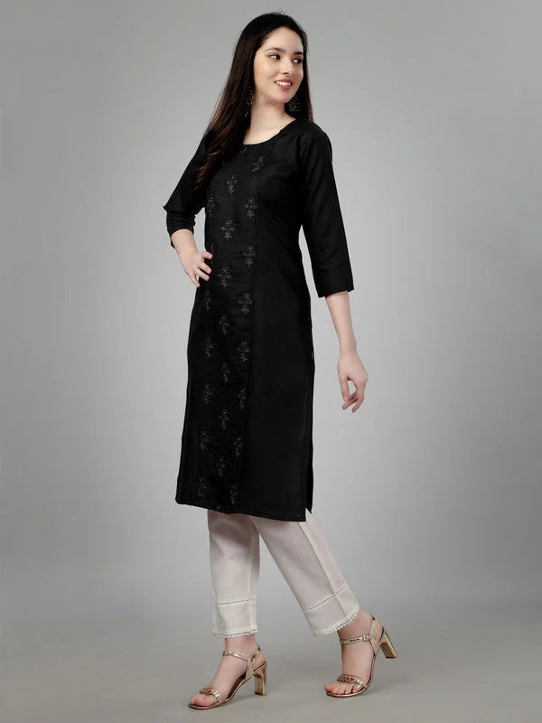Black Embroidered Kurti: Shop Stylish Indian Kurtas for Ladies