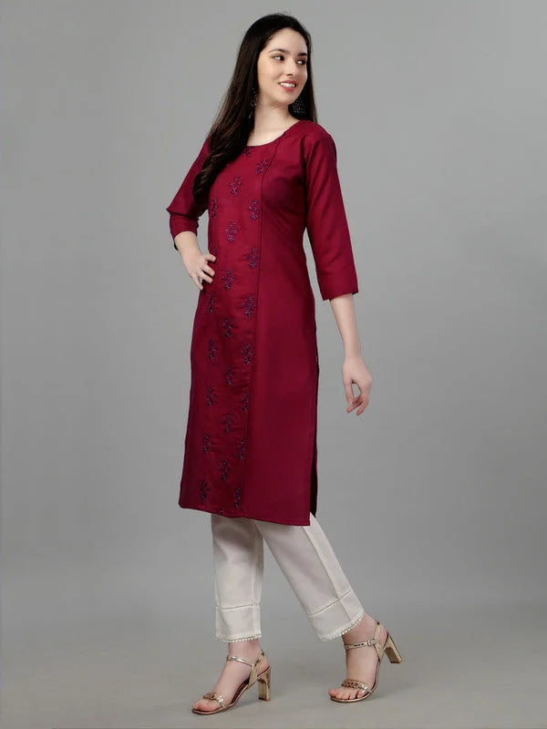 Maroon Embroidered Kurti: Shop Stylish Indian Kurtas Online