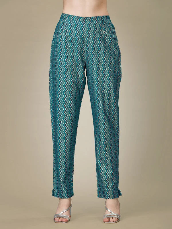 Blue Embroidered Women's Kurta Pant Set | Women's Kurta Sets