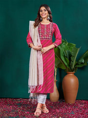 Women Kurta Pant Dupatta Set-1077RANI