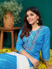 Women Kurta Pant Dupatta Set-1077SKYBLUE
