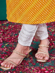 Women Kurta Pant Dupatta Set-1077YELLOW