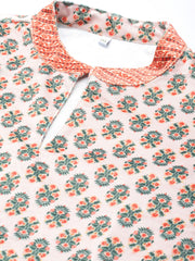 Women Floral Printed Regular Gotta Patti Velvet Kurta with Trousers-AP-AHKUPZ-COMBO-1080