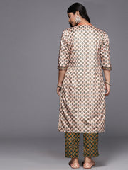 Women Floral Printed Regular Gotta Patti Velvet Kurta with Trousers-AP-AHKUPZ-COMBO-1080