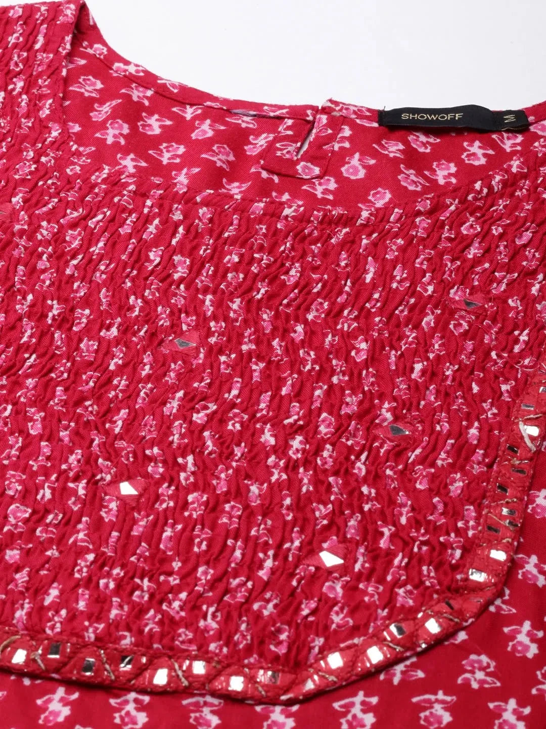 Fuchsia Floral Kurta | Stylish Indian Kurtas for Ladies