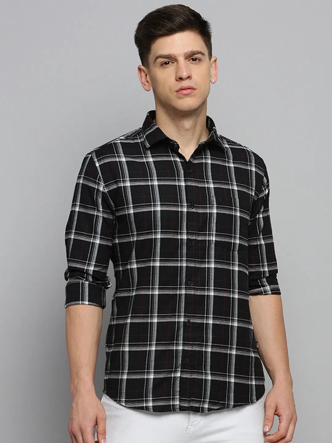 Black Checked Mens Shirt - Cotton Casual & Formal Shirts