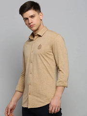 Men Copper Solid Casual Shirt-FORDKNITS-4473-Copper