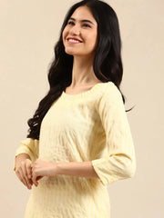 Women's Yellow Solid Kurta SetKC-791-Yellow
