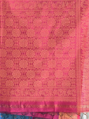 Purple Cotton Saree With Zari Borders-MA64BCT401190042
