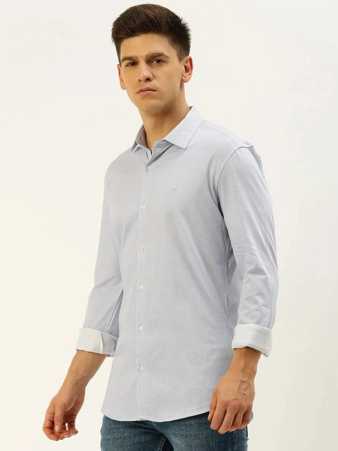 Blue Striped Mens Shirt | Casual Cotton Shirts for Men