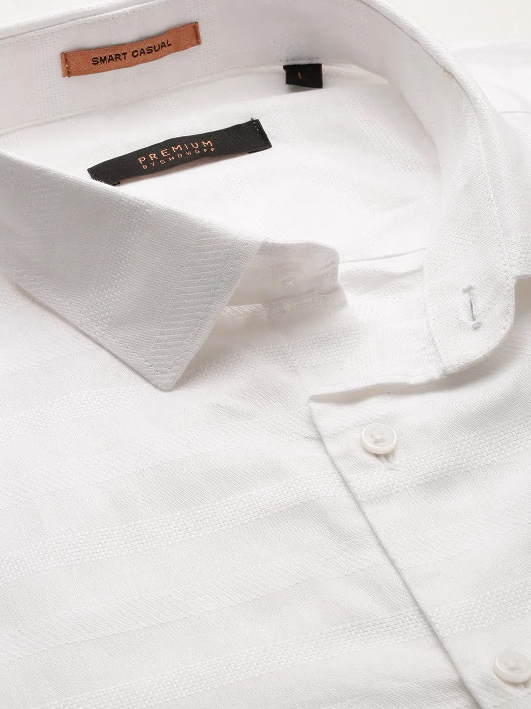 White Striped Mens Shirt | Casual Cotton Shirts