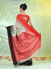 Sky Blue Bengali Style Mulmul Cotton Soft Saree-MA62MCT33750039