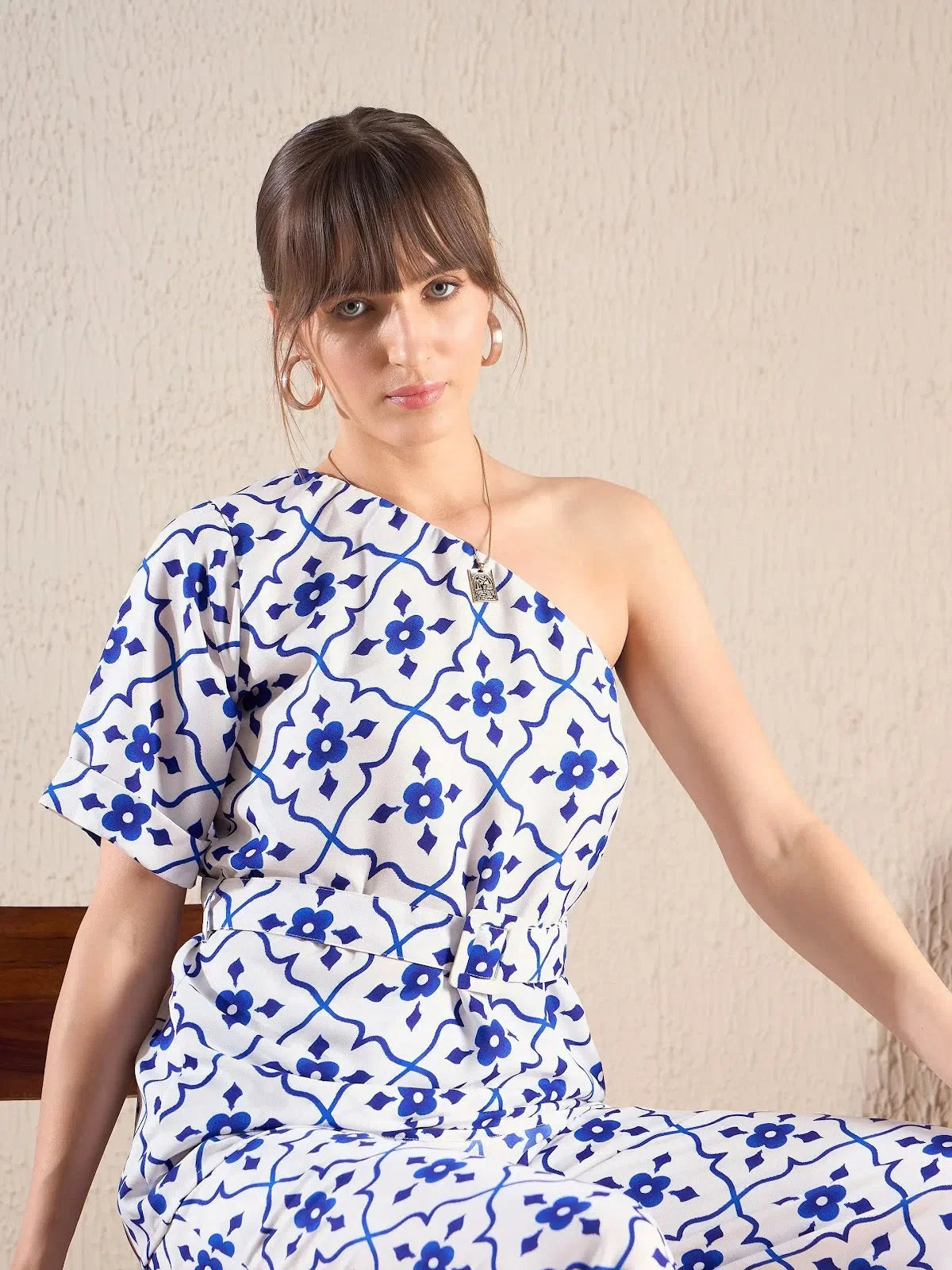 Navy Ethnic Print Co Ord Sets Women | Trendy Two Piece Sets