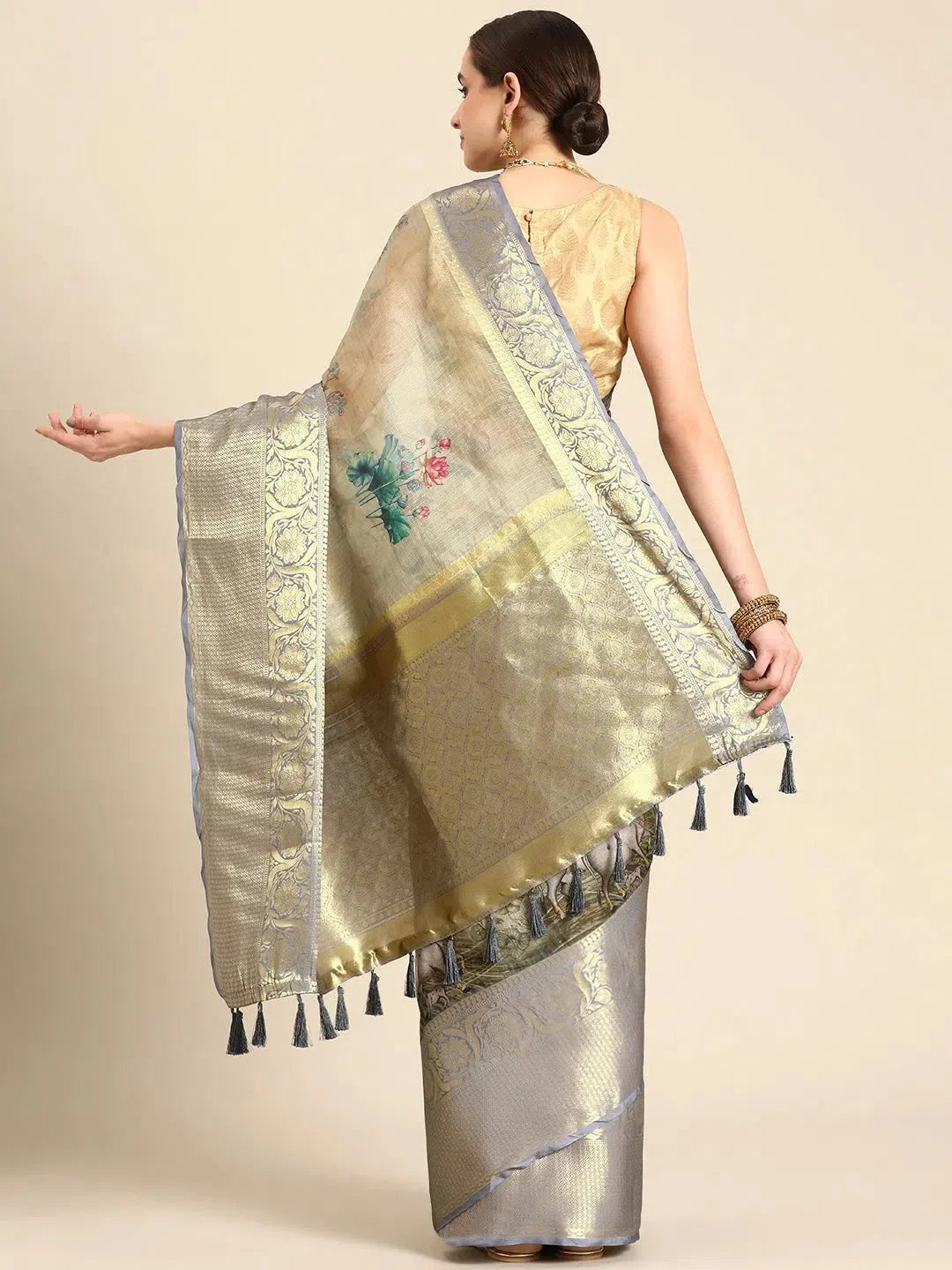 Regal Heritage Polyester Saree | Indian Sari Elegance