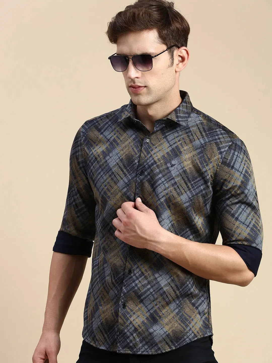 Multi Printed Mens Shirt | Cotton Casual Shirt - DesiQlo