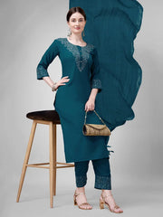 Women Kurta Pant Dupatta Set-1111Morpich