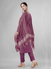 Women Kurta Pant Dupatta Set-1111Wine