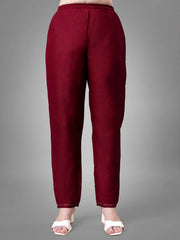 Women Kurta Pant Dupatta Set-MAROON1113