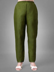 Women Kurta Pant Dupatta Set-MEHENDI1113