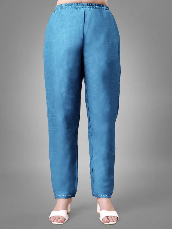 Sky Blue Indian Kurta Sets for Women | Cotton Kurta Sets