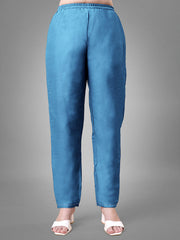 Women Kurta Pant Dupatta Set-SKYBLUE1113