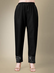 Women Kurta Pant Dupatta Set-BLACK1115