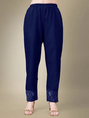 Women Kurta Pant Dupatta Set-NAVYBLUE1115