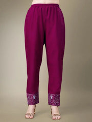 Women Kurta Pant Dupatta Set-PURPLE1115