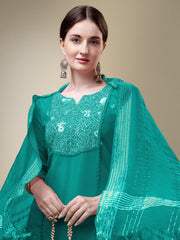 Women Kurta Pant Dupatta Set-RAMA1115