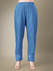 Women Kurta Pant Dupatta Set-SKYBLUE1115