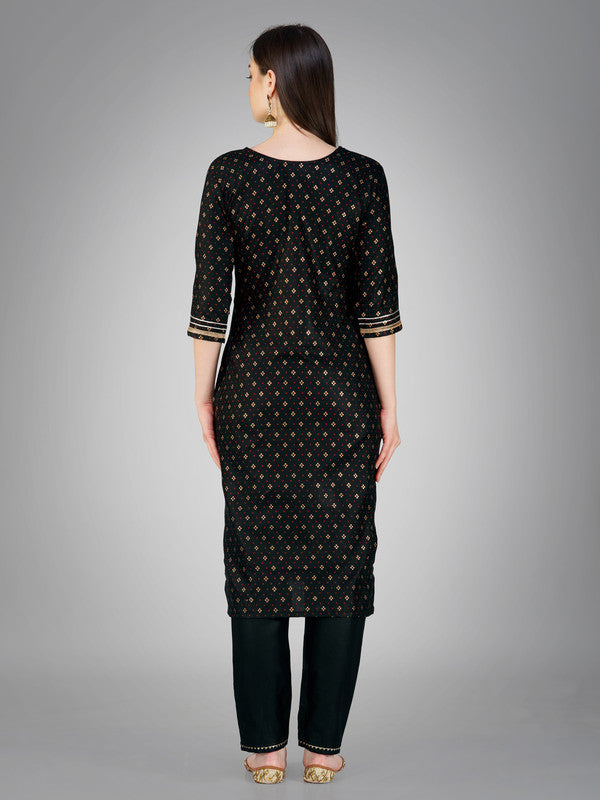 Black Women's Kurta Set with Dupatta | Indian Kurta Sets