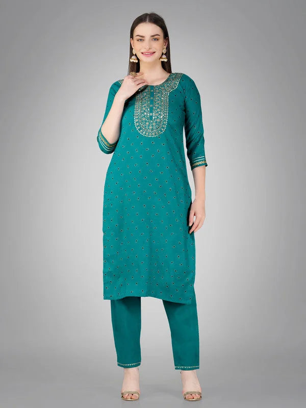 Women Kurta Pant Dupatta Set-RAMA1117