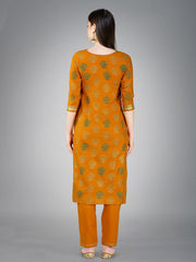 Women Kurta Pant Dupatta Set-YELLOW1117