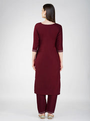 Women Kurta Pant Dupatta Set-1120MAROON