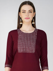 Women Kurta Pant Dupatta Set-1120MAROON