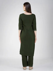 Women Kurta Pant Dupatta Set-1120MEHENDI