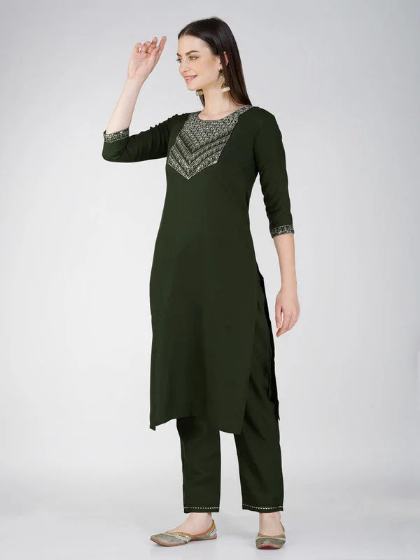 Indian Kurta Sets - Women's Cotton Kurta Set with Dupatta