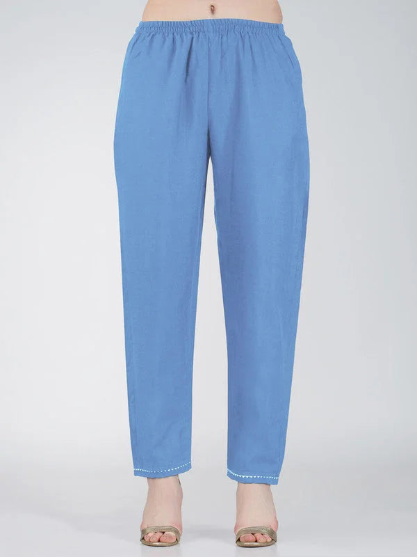 Sky Blue Kurta Set with Dupatta | Designer Indian Kurta Sets