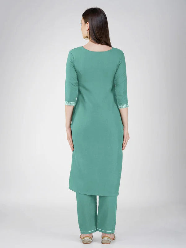 Designer Kurta Sets - Cotton Kurta Set with Dupatta for Women